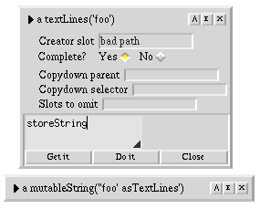 This textLines object is complete: when filing out, Transporter will simply write &lsquo;foo&rsquo; asTextLines. You can create the object this way yourself.