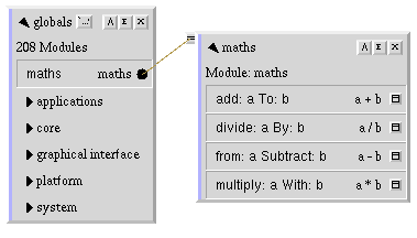 The object now identifies itself as maths.