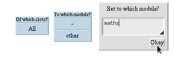 Steps of setting module to maths.