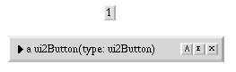 The &ldquo;1&rdquo; button we just
created.