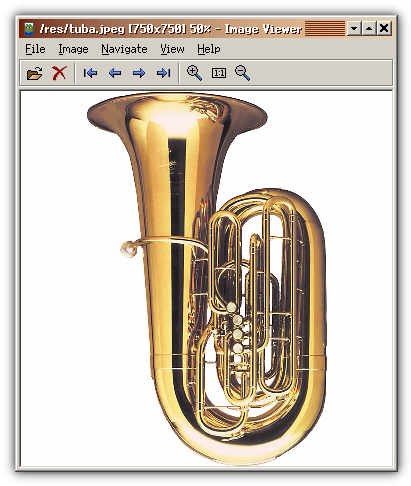 A tuba with the
correct colors. Source: music123.com