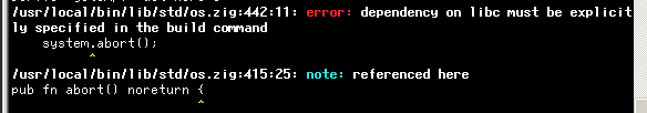 Zig
compiler printing errors in SerenityOS.