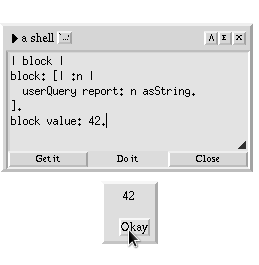 A block which reports the
number it is given.